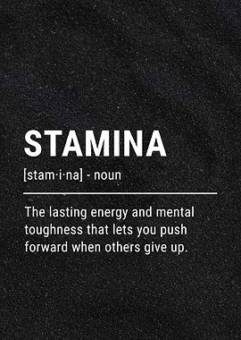 Stamina Motivational Definition