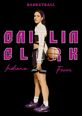 Caitlin Clark Indiana Fever Basketball Art