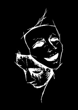 Two Faces in Black and White