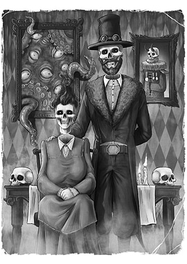 Steampunk Skeleton Family Portrait