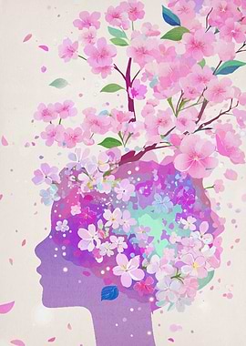 Floral Mindscape: Blossoming Thoughts