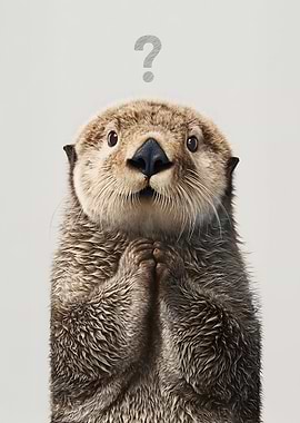 Confused Otter Portrait