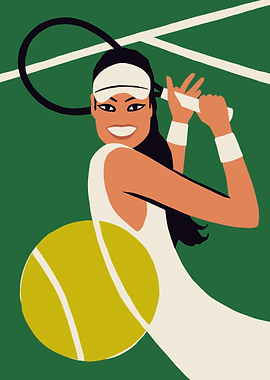 Tennis Player Ready to Serve