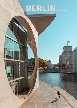 Berlin, Germany Architecture and River Spree View