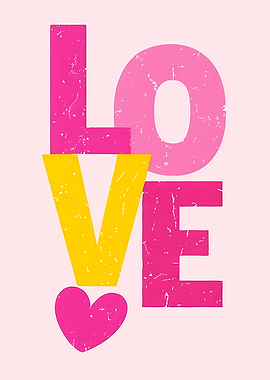 Love Typography with Heart