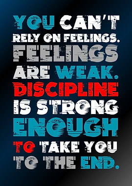 Motivational Discipline Text Art