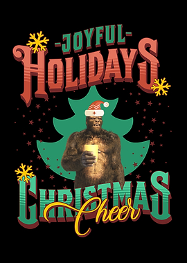 Joyful Holidays Christmas Cheer Bigfoot
