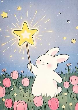 Cute Bunny Star Wand