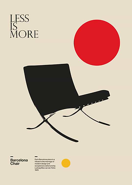 Barcelona Chair Minimalist Poster