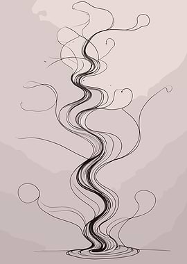 Abstract Line Art - Wavy Form