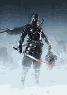 Ninja Warrior with Severed Head