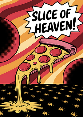 Slice of Heaven Pizza Art Pop Art