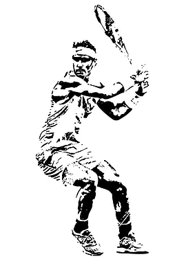 Tennis Player Silhouette