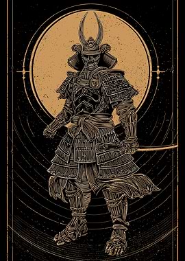 Detailed Samurai Warrior Illustration