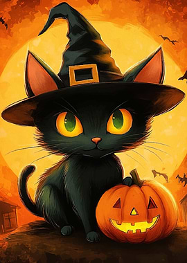 Halloween Cat Pumpkin