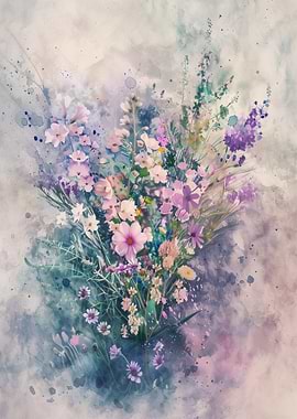 Watercolor Floral Bouquet