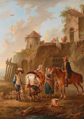 Pastoral Scene with Horses and Figures