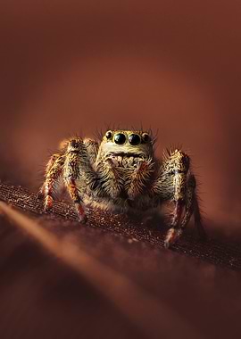 Macro shot of a jumping spider