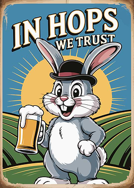 In Hops We Trust Beer Poster
