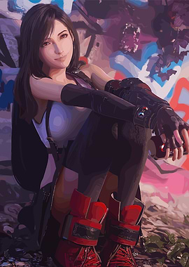 Tifa Lockhart Digital Art Portrait