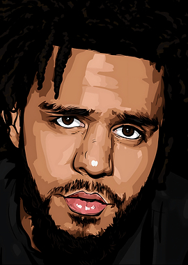 J. Cole Portrait Digital Art