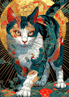 Ornate Cat Illustration