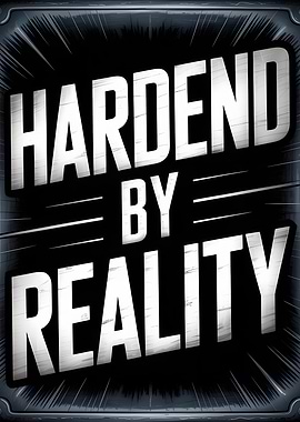 Hardened by Reality Text Art
