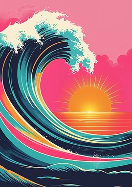 Retro Ocean Wave