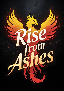 Rise from Ashes Phoenix Motivational Poster