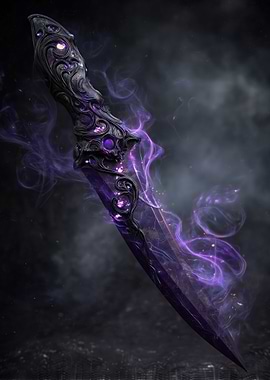 Enchanted Purple Dagger