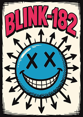 Blink-182 Smiley Face Poster