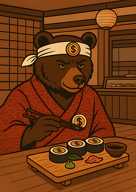 Bear Market Eating Coin-Sushi