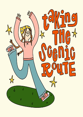 Taking the Scenic Route Illustration