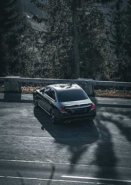 Mercedes E-Class in Mountain Setting
