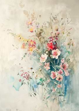 Watercolor Floral Arrangement