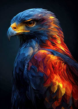 Colorful Eagle Portrait