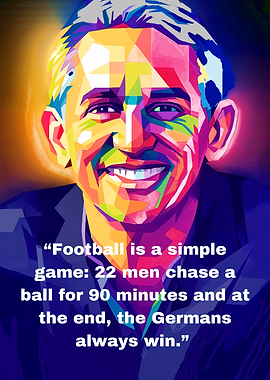 gary lineker Football Quote Portrait