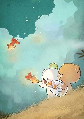 Cute Bears and Goldfish