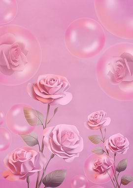 Pink Roses and Bubbles