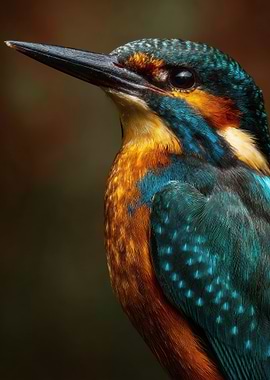 Vibrant Kingfisher Portrait