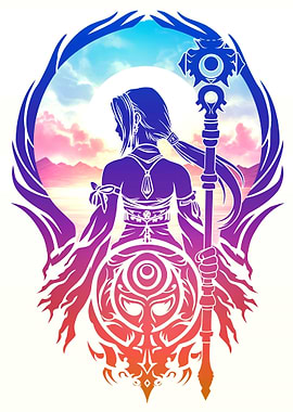 Yuna Final Fantasy X Silhouette Art