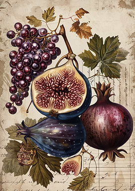 Vintage Fruit Still Life