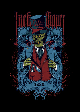 Jack the Ripper Zombie Illustration