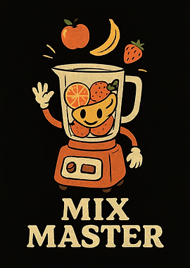 Mix Master Cartoon Blender with Fruit