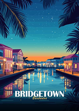 Bridgetown Barbados Travel Poster