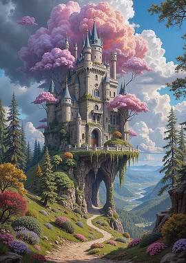 Fantasy Castle in the Clouds