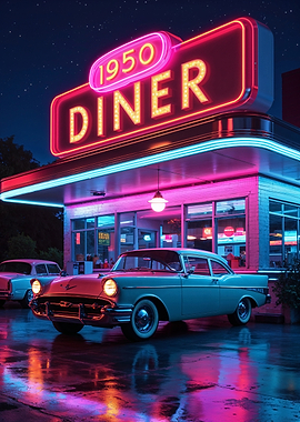 Neon Night Diner