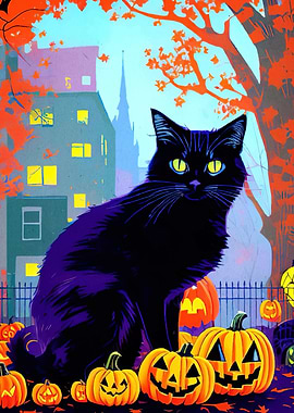 Halloween Cat Pumpkins