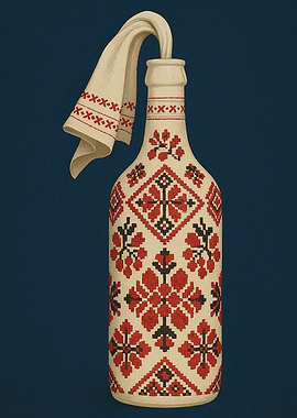 Embroidered Molotov Cocktail