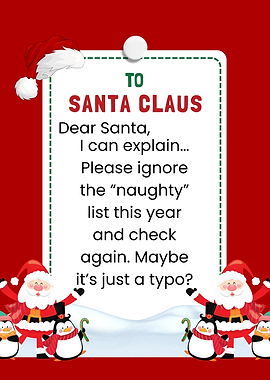 Funny Letter to Santa Claus
